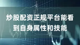 炒股配资正规平台能看到自身属性和技能